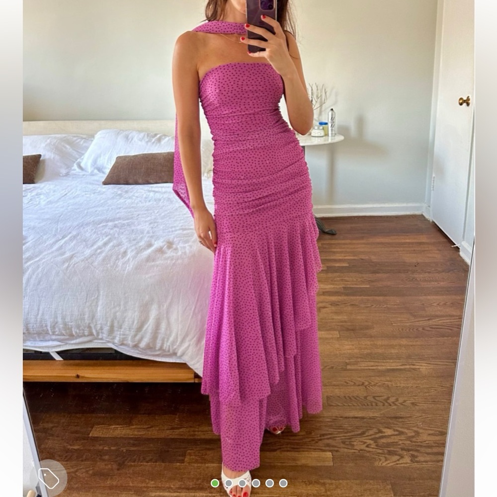 NWT SOLD OUT Pink Polka Dot Maxi Dress